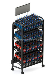 China Bewegliche alkoholfreie Getränke und Wein-Ausstellungsstand-Metall 4 - Gießmaschine für Einzelhandelsgeschäft fournisseur