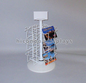 China Kleinmetalldrücker-Präsentationsständer Countertop, spinnendes Buch-Gestell für Postkarte fournisseur