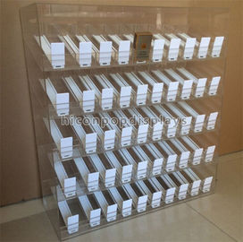 China 50 Schieber klären Acrylrahmen-Tabak-Einkommen für Einzelhandelsgeschäft-Tischplatte fournisseur