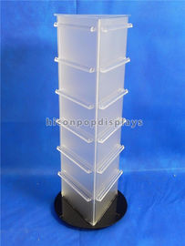 China 19&quot; hoher Countertop-Spinner-Gestell-Ausstellungsstand-kundenspezifischer dreieckiger acrylsauerausstellungsstand fournisseur