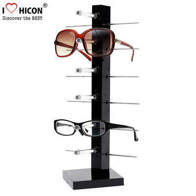 China Kundenspezifischer hölzerner optischer Sonnenbrille-Präsentationsständer der Schaufenster-Gegenspitzen-6-Pair fournisseur