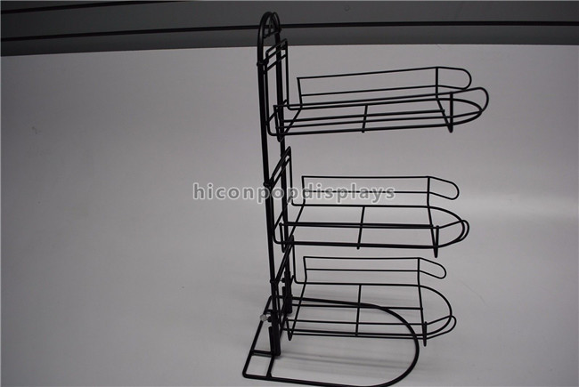 3 Reihen-abnehmbare Tischplatte-Metallpräsentationsständer für Sport-Produkt-Hut-Kappen-Einzelhandel