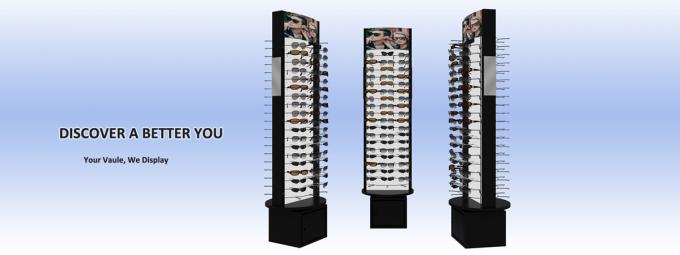Slatwall-Sonnenbrille Ausstellungsstände, freie Stand POP-Anzeige für Sonnenbrille