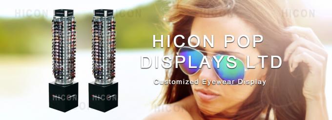12 des hölzernen Sunglass-Anzeigen-Paare Desktop-, kundenspezifisches Eyewear-Präsentationsständer-übersichtliches Design