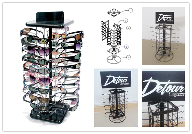 Dekorations-drehender Brillen-Ausstellungsstand/Boden-Spinner-Präsentationsständer