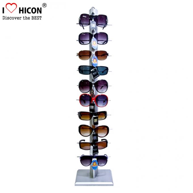 Einzelne Reihe 10 Paare Eyewear-Einzelhandels-Ausstellung- von Handelswarestand-Metallmaterial-
