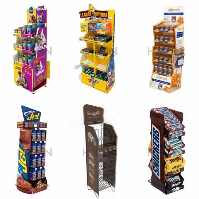 8 Reihen-Drahtgitter-Snack-Food-Einzelhandelsgeschäft-Stand-Süßigkeits-Präsentationsständer stark
