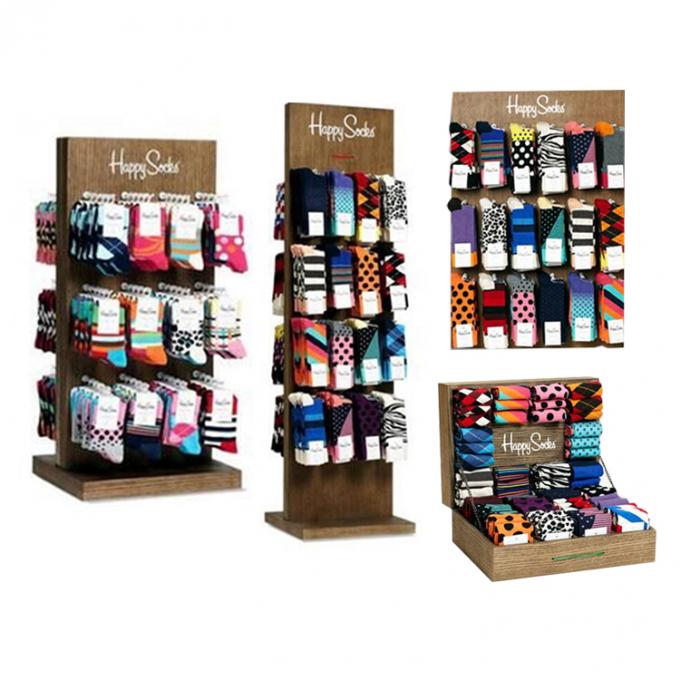 Einzelhandel Socken hängend Custom Tabletop Sock Display Racks 3 Stangen für den Laden