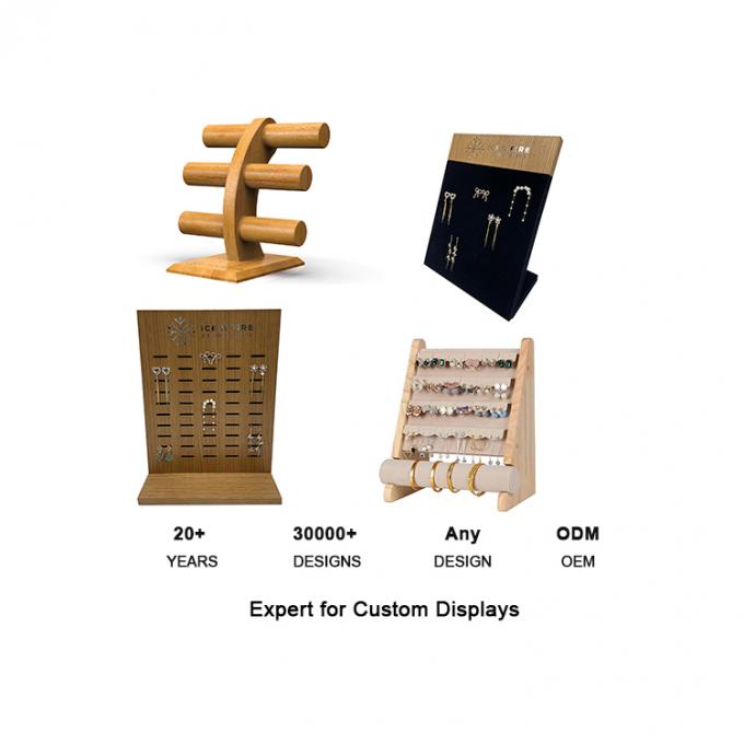 Schmuckgeschäft 3 Stufe Tischplatte Holz Armband Anzeige Armband Rack Stand