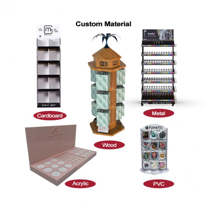 5-Schicht freistehendes Holz-Display-Rack Custom Marke Grafik für den Einzelhandel