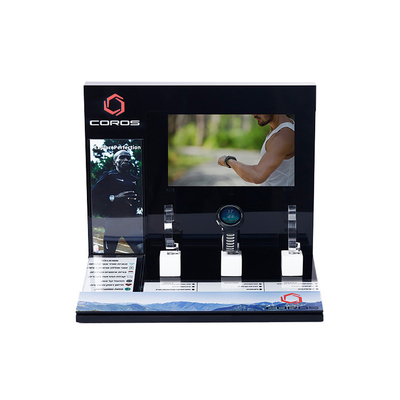 China Uhr-Stand-Schwarz-Acryluhr-Halter-Stand Countertop LCD-Spieler-3 fournisseur