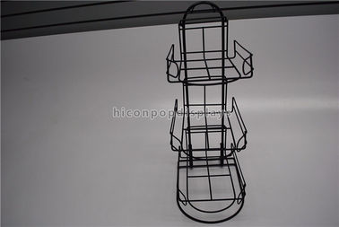 China 3 Reihen-abnehmbare Tischplatte-Metallpräsentationsständer für Sport-Produkt-Hut-Kappen-Einzelhandel fournisseur