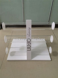 China Tischplatte-Sondergröße-hölzerne Präsentationsständer mit 3 Stücken Acryl-Halter- fournisseur