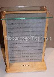 China Hölzerne Glaskleinschmuck-Tischplattenanzeige für Mode-Accessoires/Ohrringe fournisseur