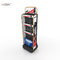 Kundengebundener schwarzer Metall-Pegboard-Batterie-Ausstellungsstand mit Haken fournisseur