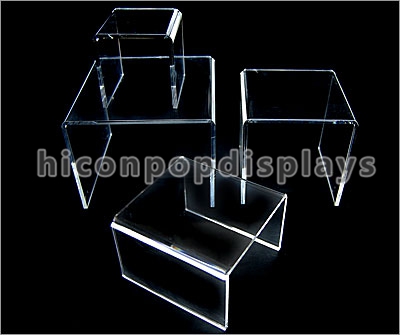 Quadratische klare Acrylausstellungsstände, Acrylausstellungsstand für Schuhe