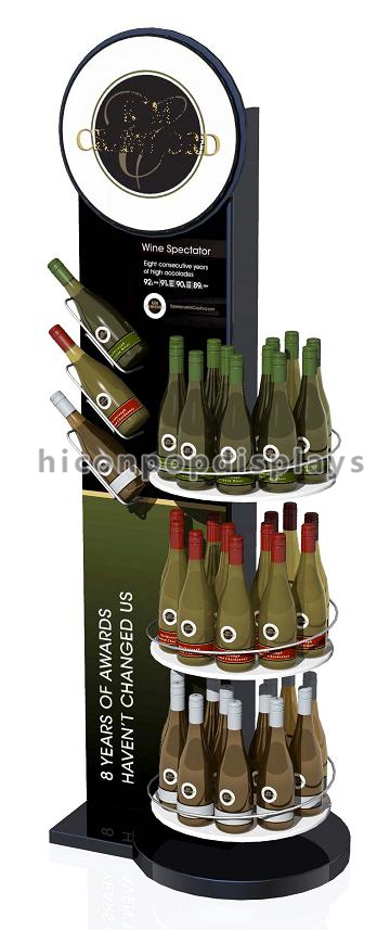 Reihen-Präsentationsständer des Bodenbelag-Wein-Ausstellungsstand-3 für Einzelhandelsgeschäfte