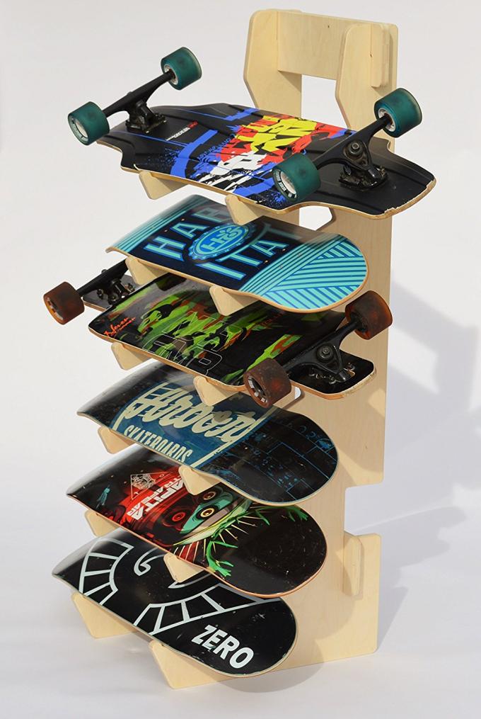 Snowboard Longboard-Einzelhandels-Ladenbau-hölzerner Skateboard-Ausstellungsstand