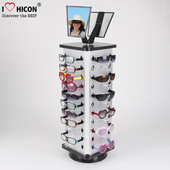Verkauf-Metall, das 4 - Weise Countertop-Brillen-Ausstellungsstand dreht