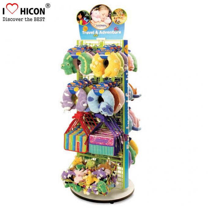 2 - Weisen-Bodenbelag-Ausstellungsstand-Gitter-Rückseiten-hölzerne Basis scherzt Spielzeug-Anzeigen-Fach