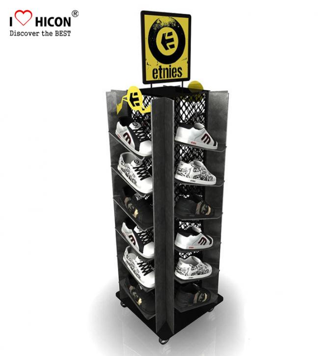 Instore-Marketing-kundenspezifische Metallpräsentationsständer-Pantoffel-Ausstellungsstand-Schuh-Anzeigen