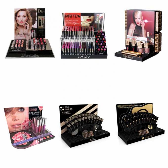 goldene Anzeigen-kosmetische Speicher-Zähler-Display-Unit des Make-up2-tiered