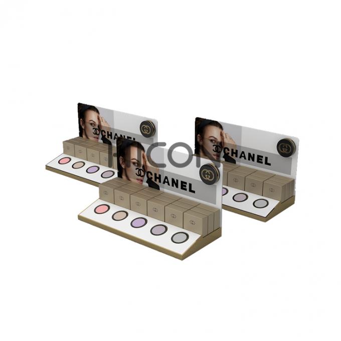 goldene Anzeigen-kosmetische Speicher-Zähler-Display-Unit des Make-up2-tiered